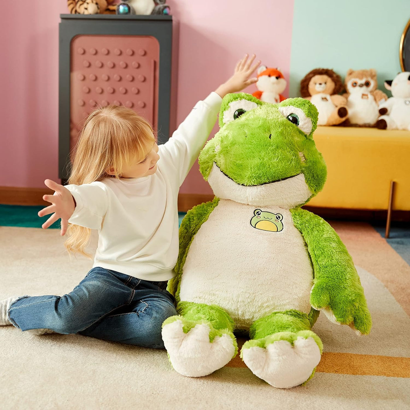IKASA Juguete de peluche de rana gigante, 30 pulgadas, grande, enor...