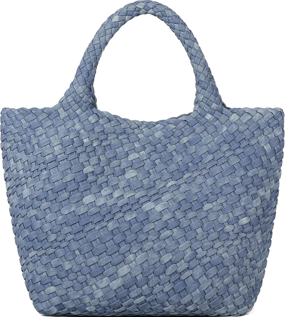 Bolso tejido para mujer, bolso tote de cuero vegano grande para ver...