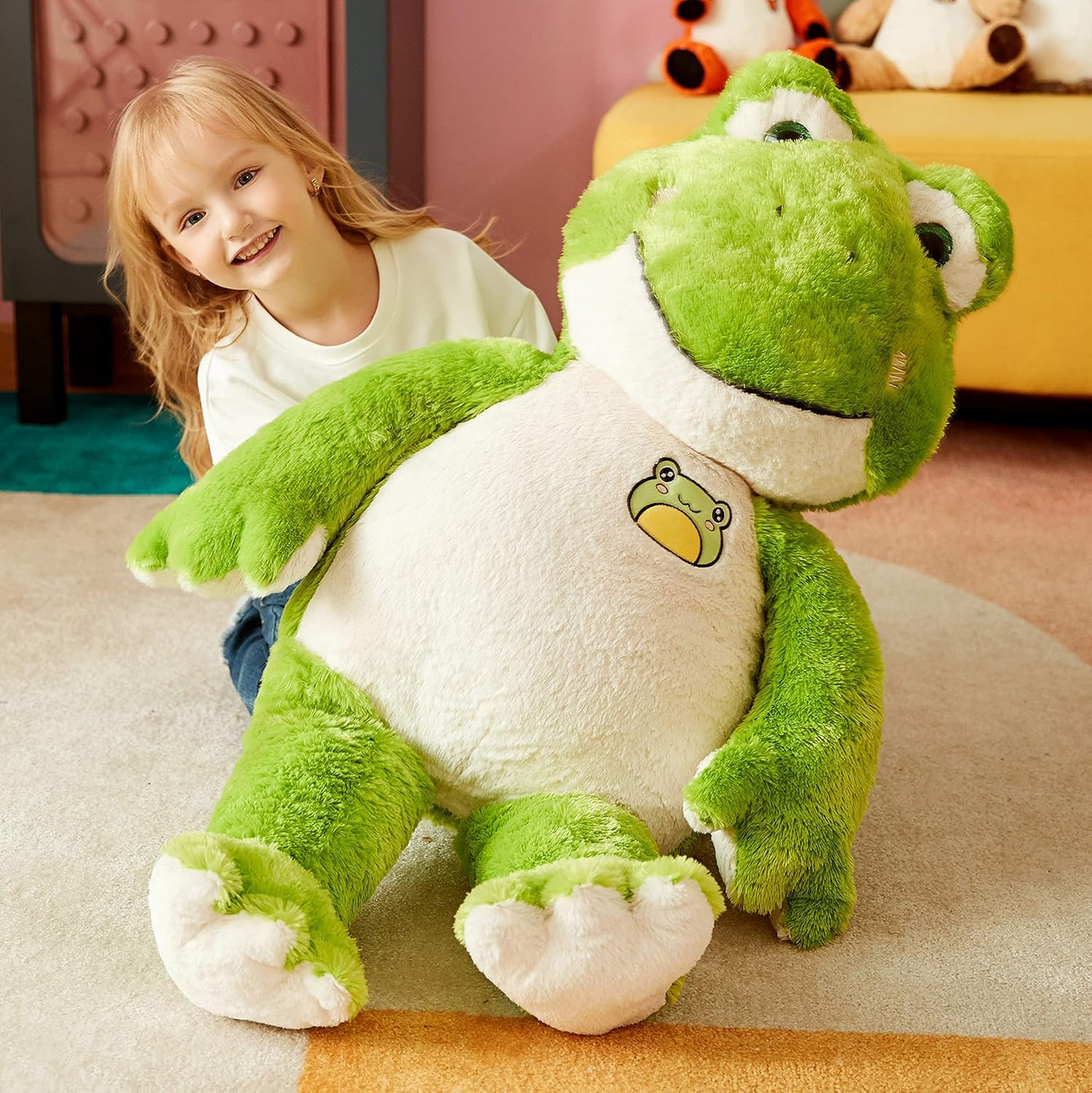 IKASA Juguete de peluche de rana gigante, 30 pulgadas, grande, enor...