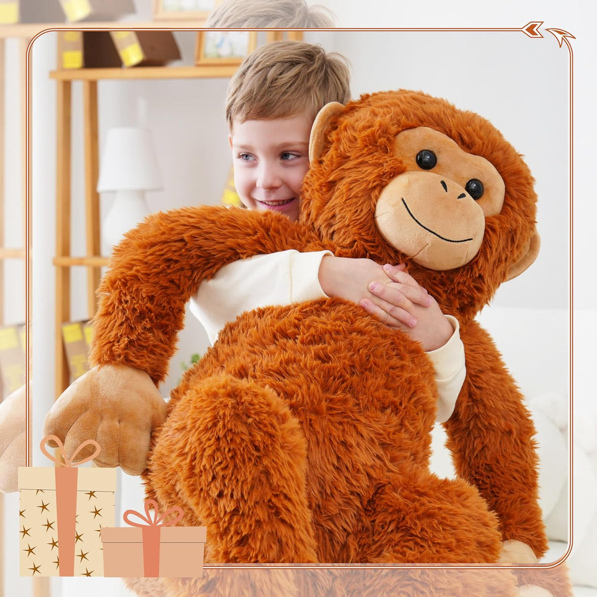EEYQR Animales de Peluche de Mono Gigante, Juguete de Peluche Grand...