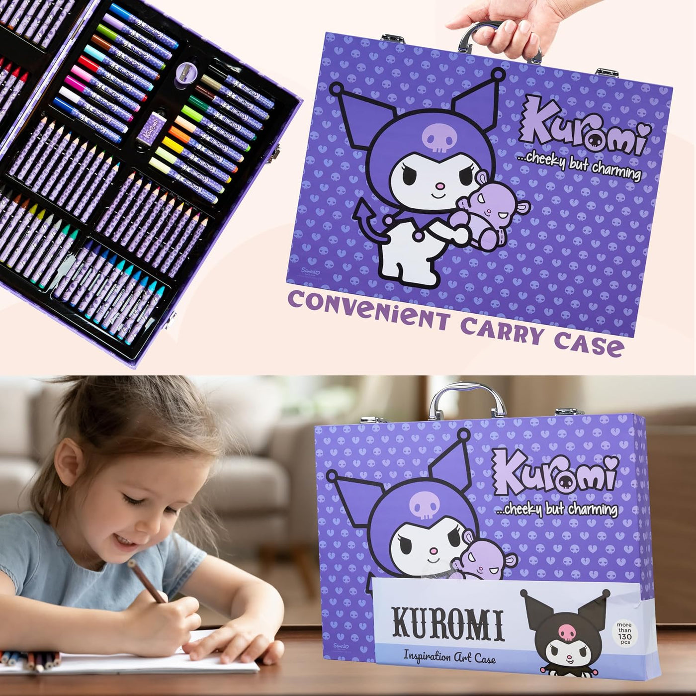 Hello Kitty Sanrio Kuromi - Suministros de arte para niños, lápices...