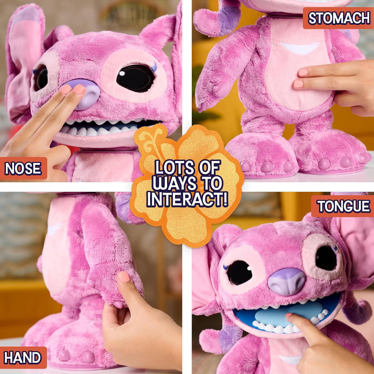 Disney Stitch Ultimate Angel - Juguete interactivo de peluche, más...