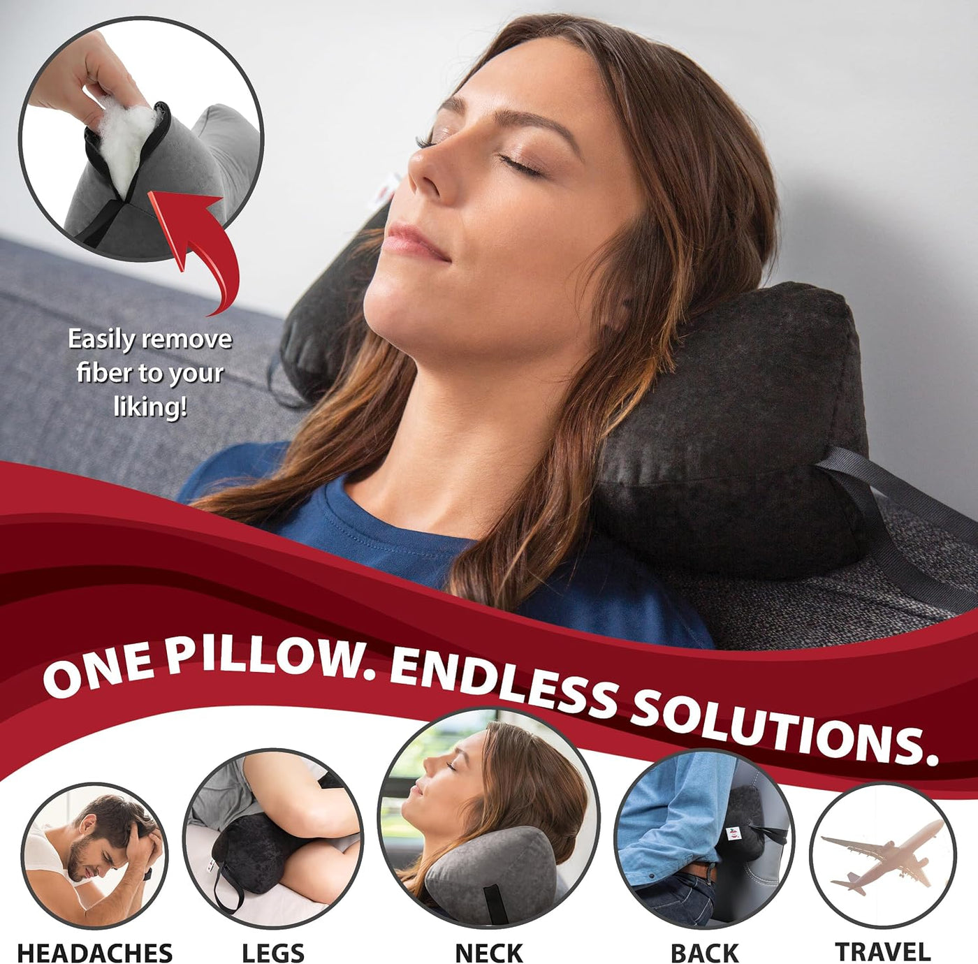 Sleep Log - Almohada quiropráctica para cuello y espalda en forma d...