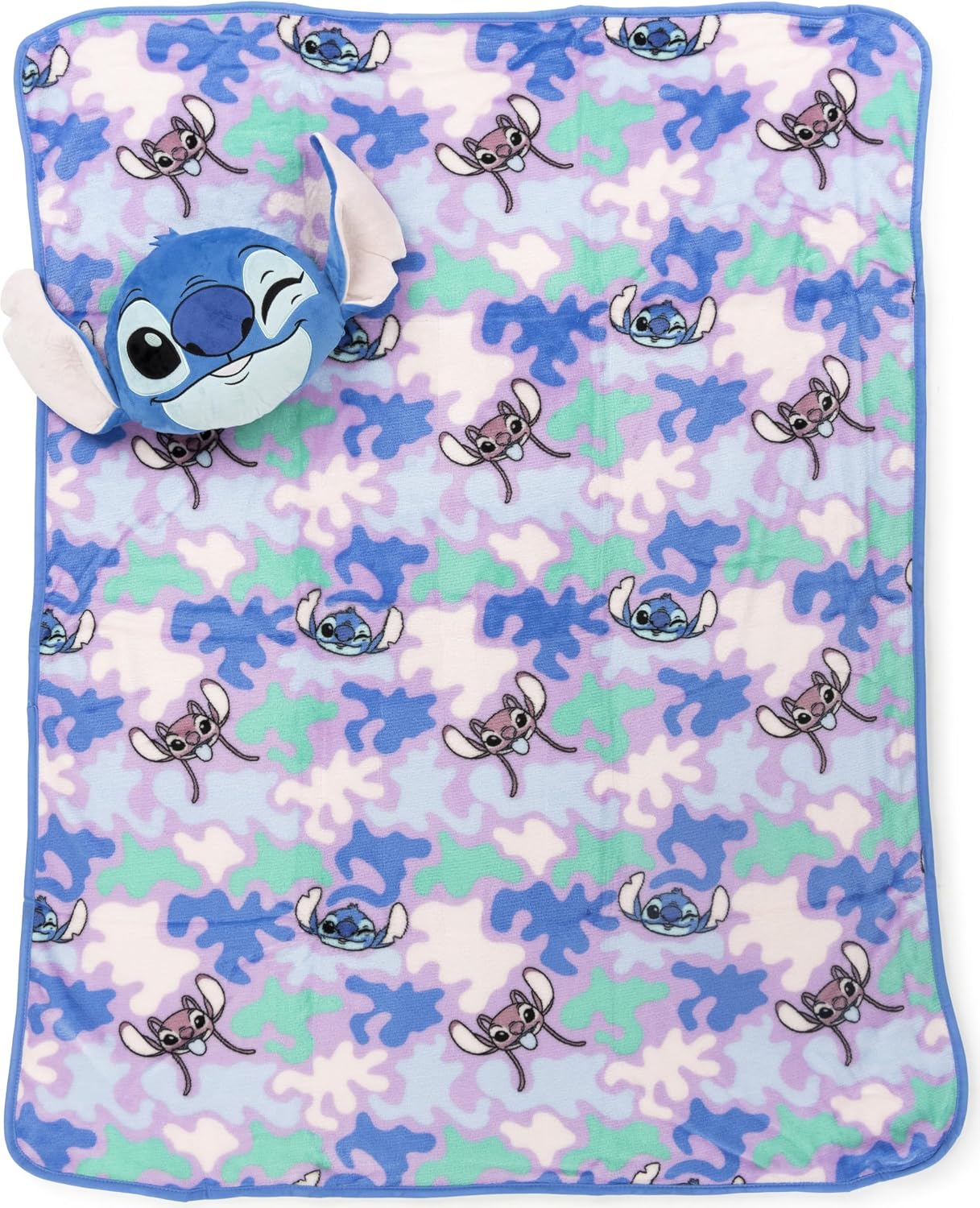 Jay Franco Disney Lilo and Stitch Nogginz - Juego de manta y almoha...