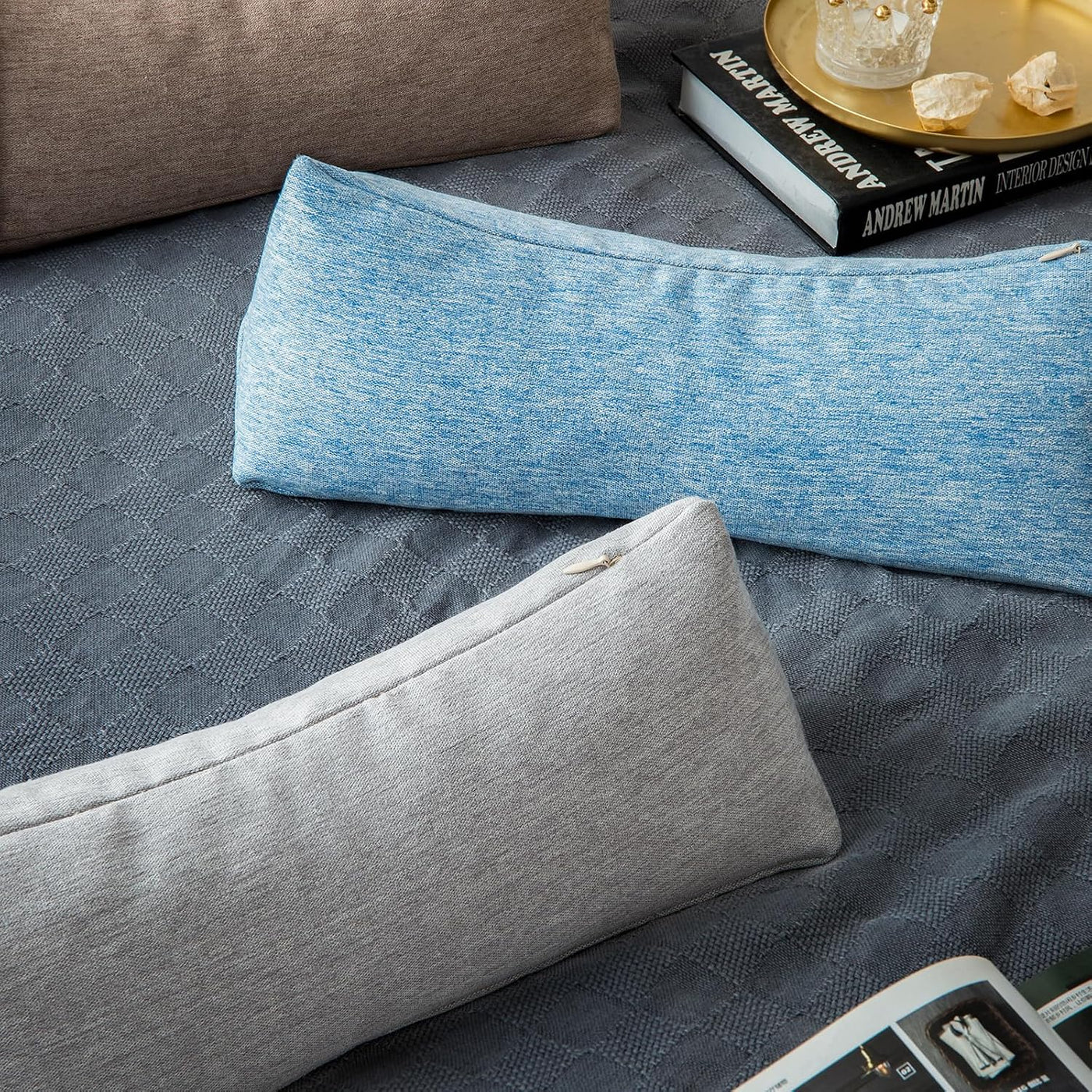 Almohada de apoyo para el cuello de trigo sarraceno, almohada cilín...