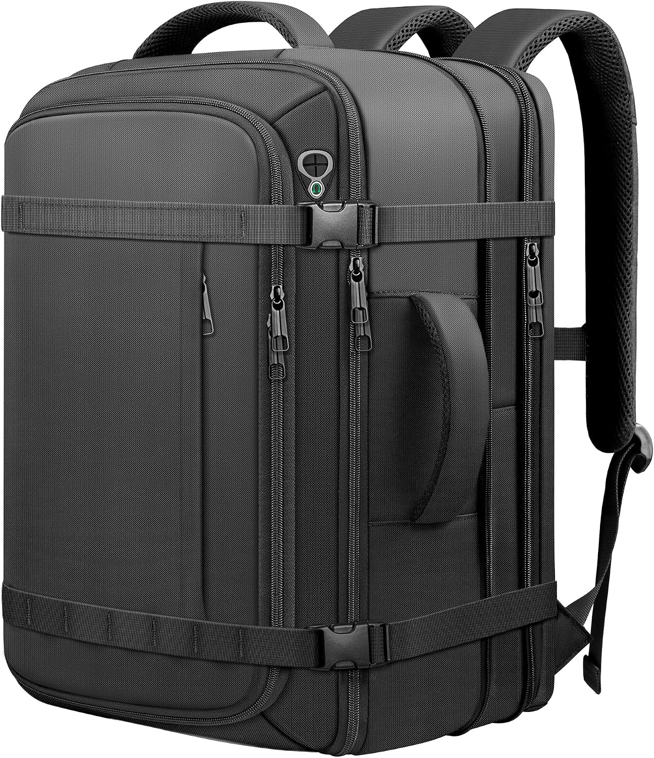 Mochila de transporte espaciosa, mochila de viaje expandible de gra...