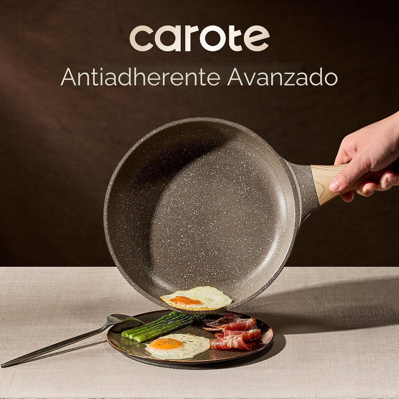 CAROTE Juego de 26 ollas y sartenes, juegos de utensilios de cocina...