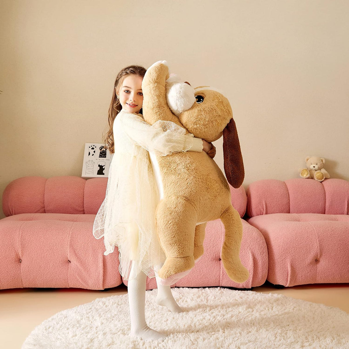 Tumyay Peluche de perro labrador gigante, juguete suave de peluche,...