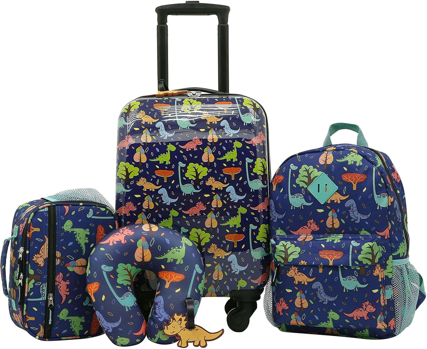 Travelers Club - Juego de equipaje para niños de 5 piezas, Dino