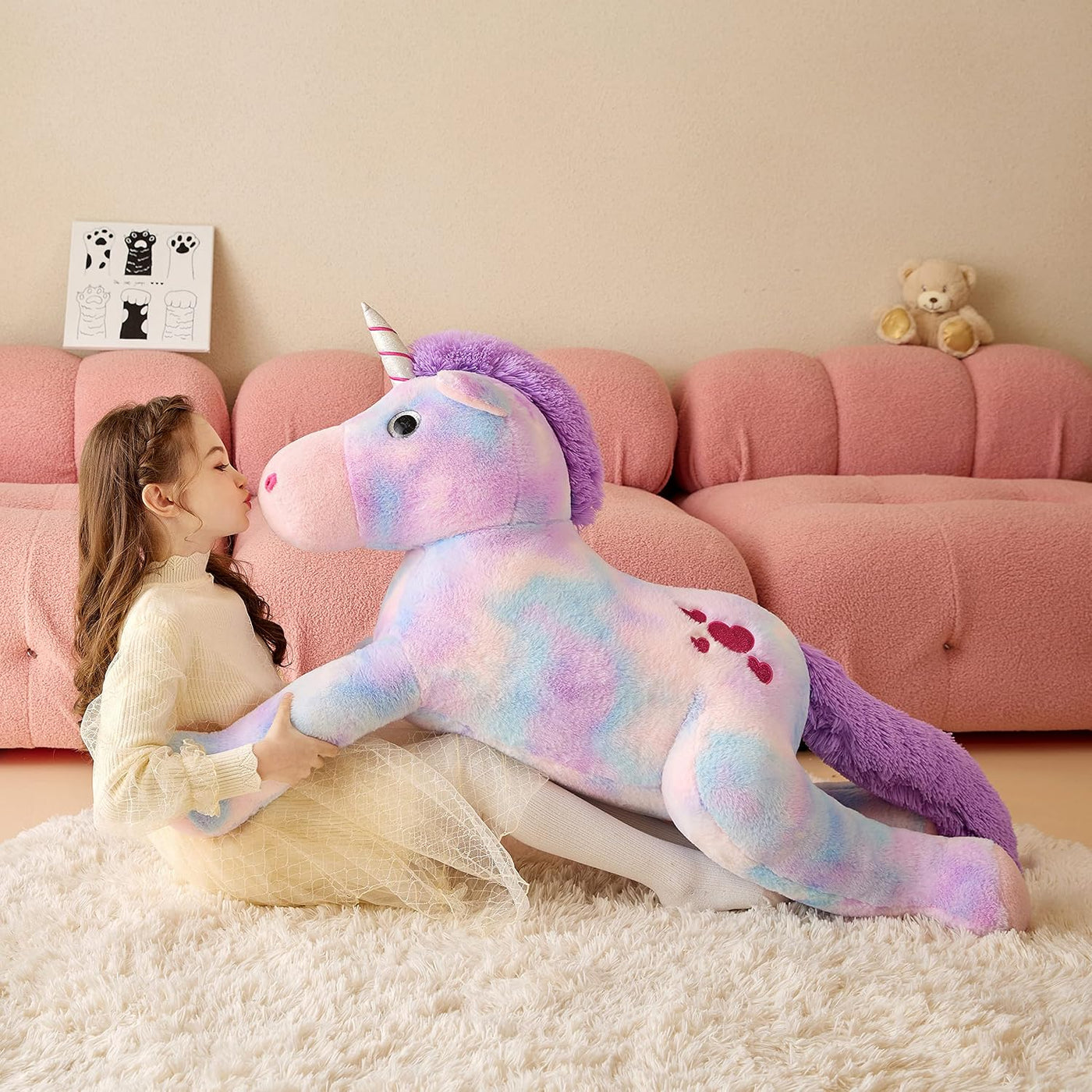 Tumyay - Animal de peluche gigante de unicornio de felpa suave, jug...