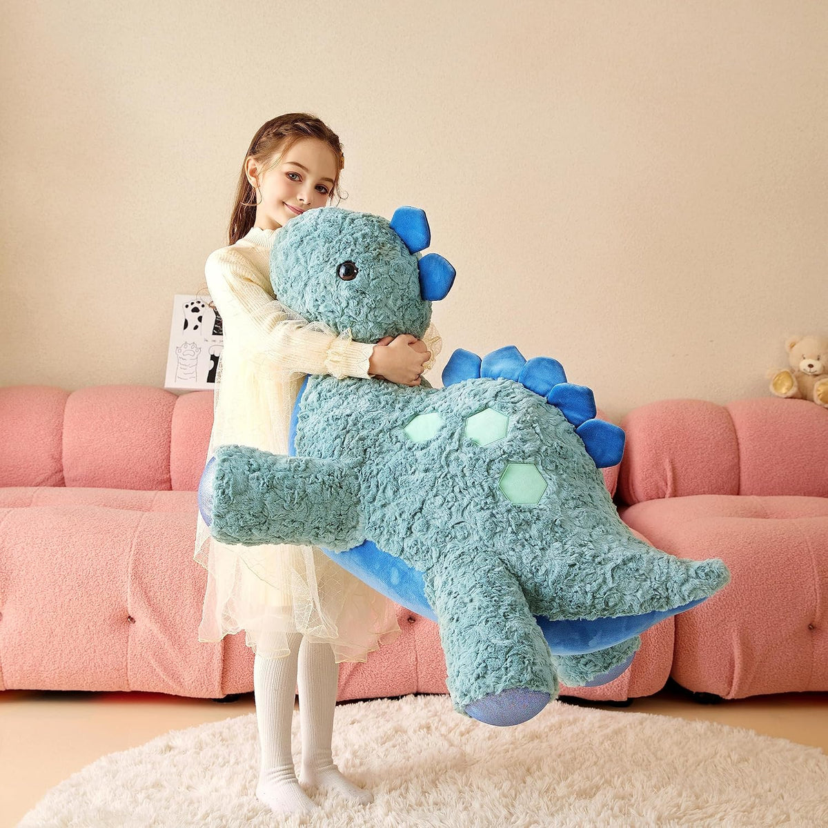 Tumyay Animal de peluche gigante de Stegosaurus de felpa suave, jug...