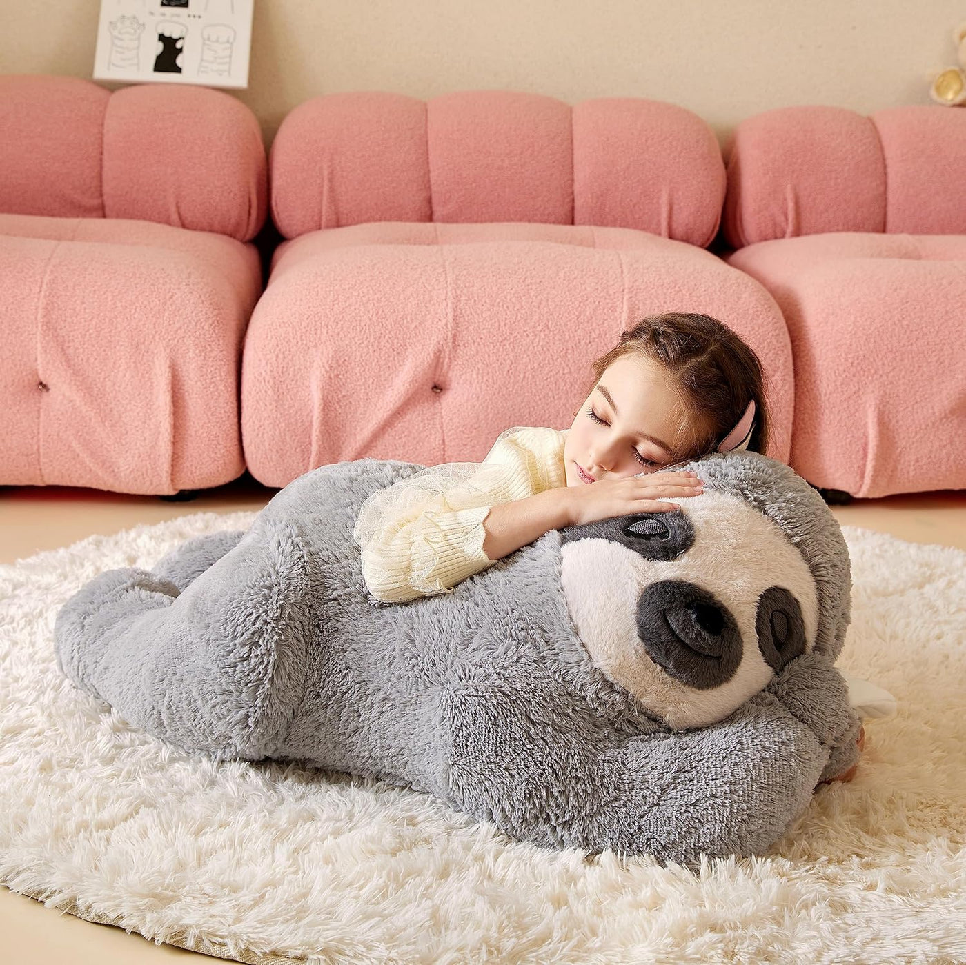 Tumyay Peluche de perezoso gigante de peluche suave, juguetes grand...