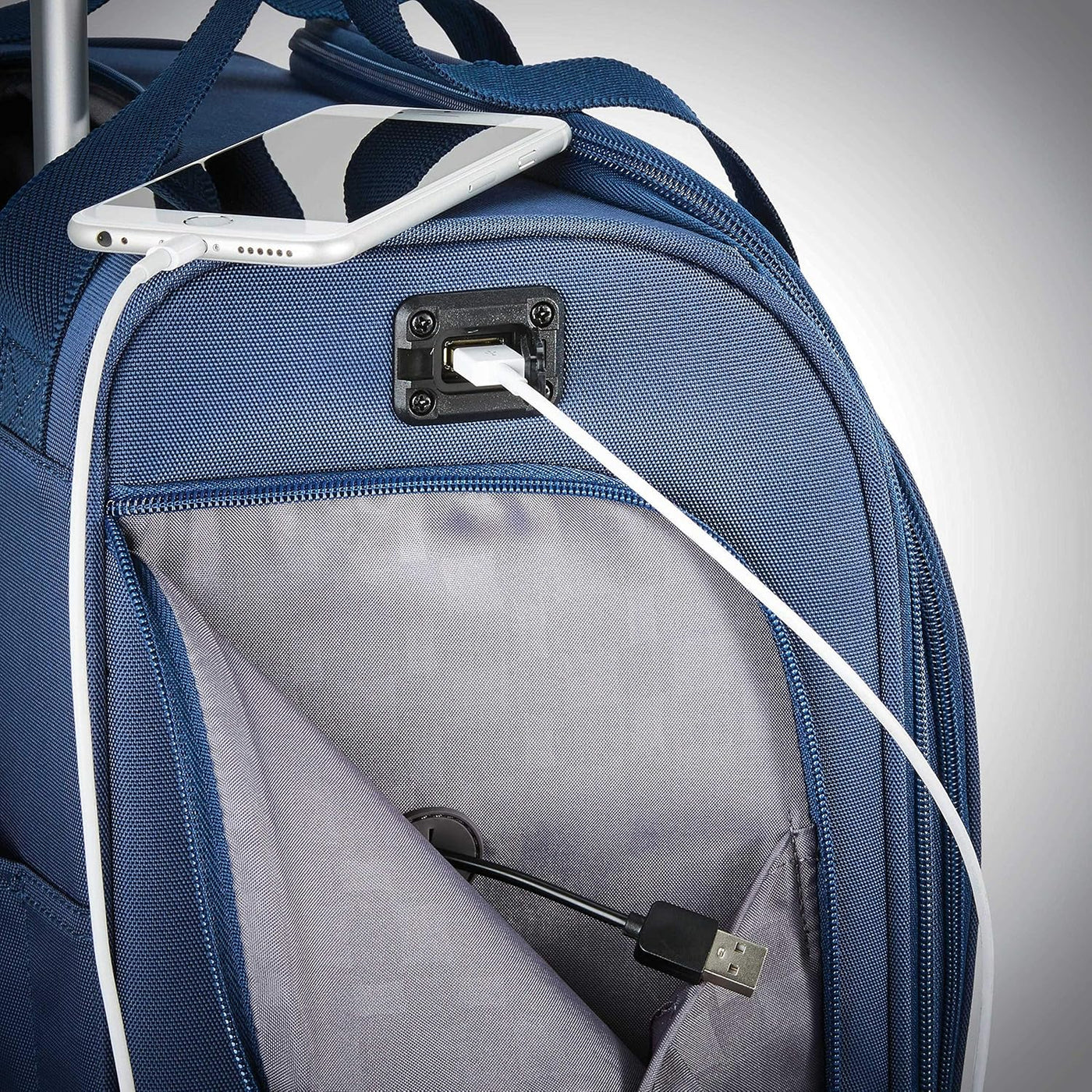 Samsonite Spinner de mano debajo del asiento con puerto USB, océano...