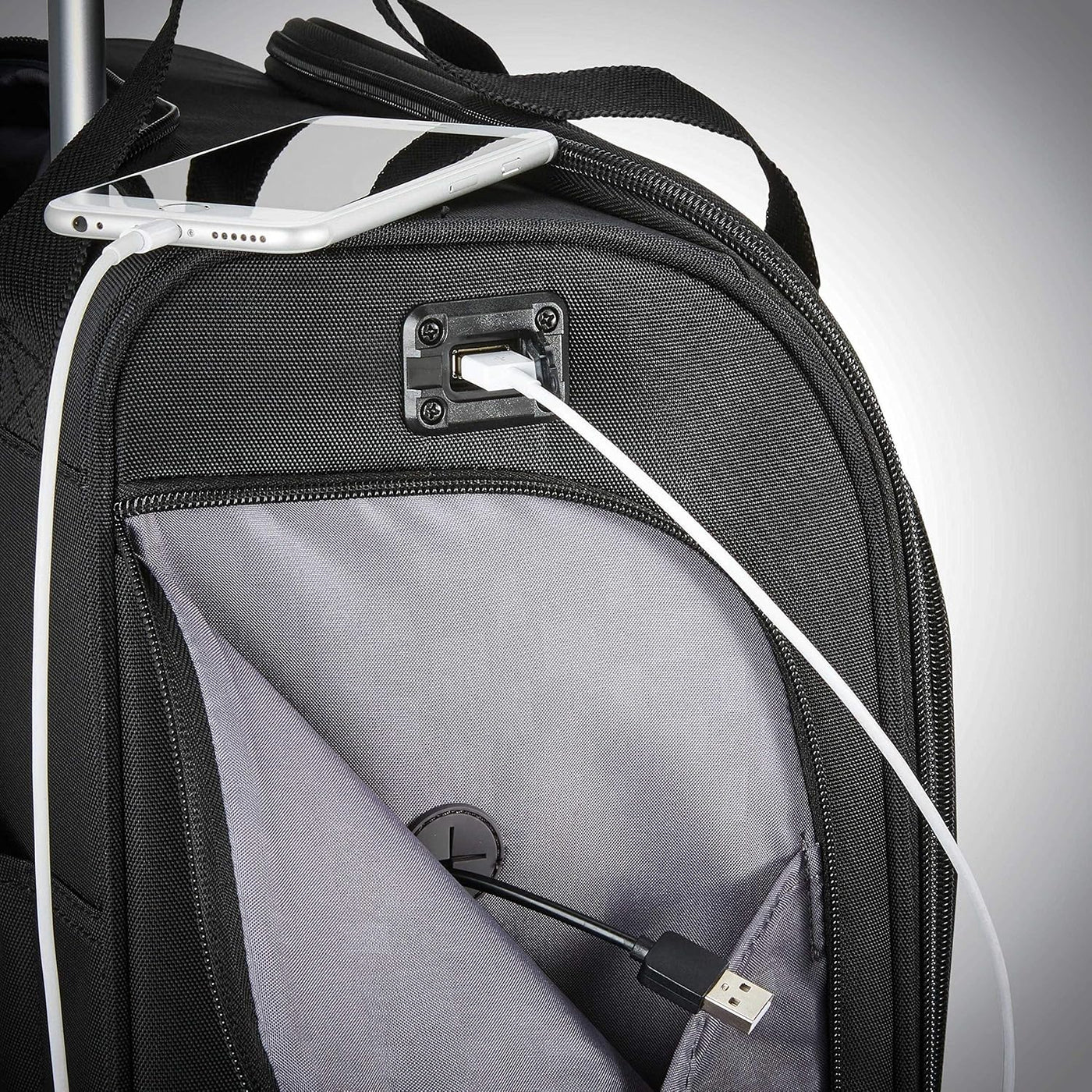Samsonite Equipaje de mano debajo del asiento con puerto USB, Negro...