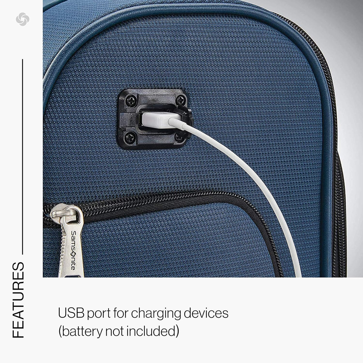 Samsonite SoLyte DLX Maleta de Mano Giratoria Expandible, azul (Med...
