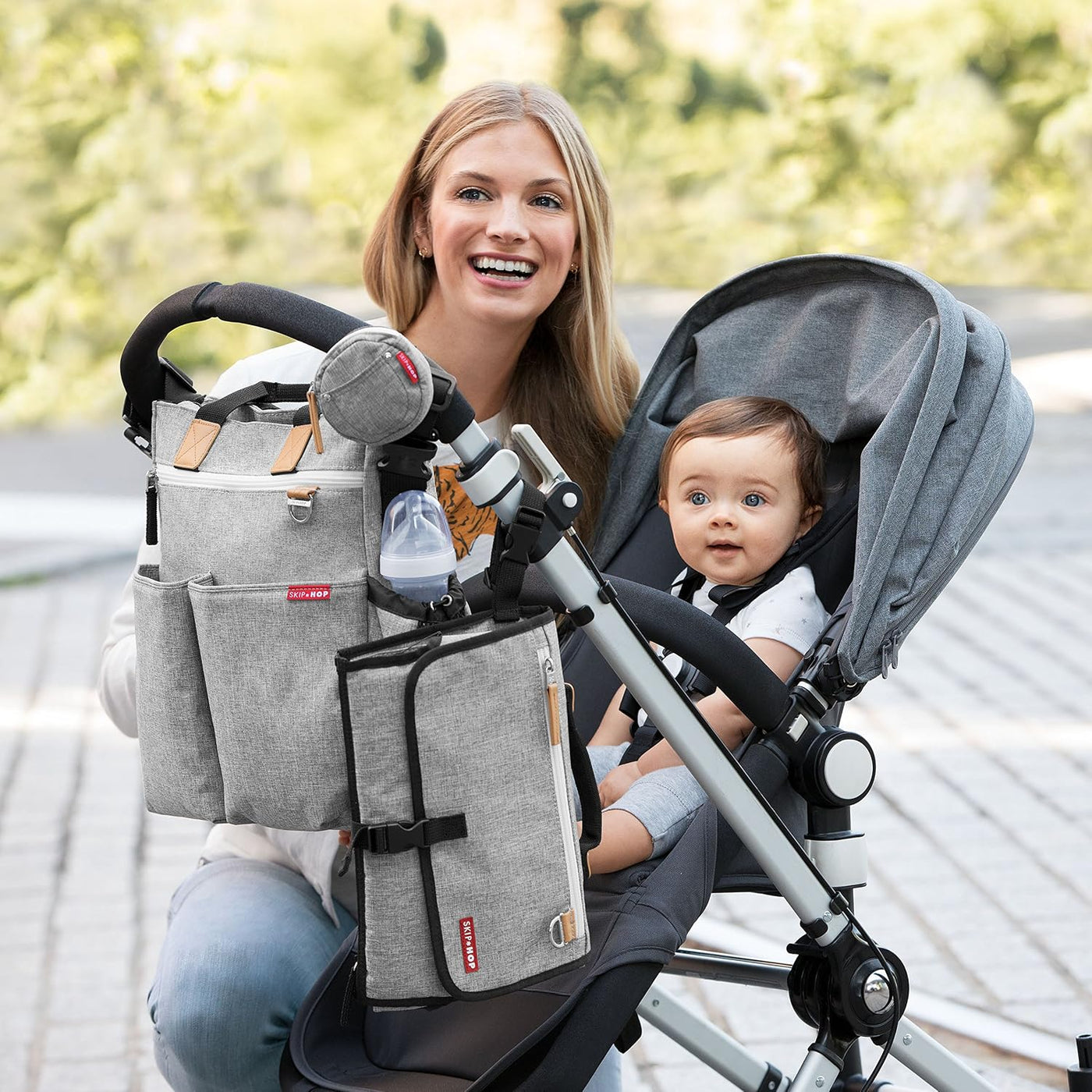 Skip Hop Pronto Almohadilla Cambiadora, Gris Jaspeado, 16 x 3 x 7 p...