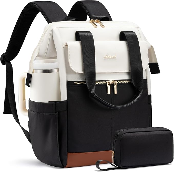 LOVEVOOK Mochila para laptop, mochila de trabajo convertible bolso con puerto USB, Colorido