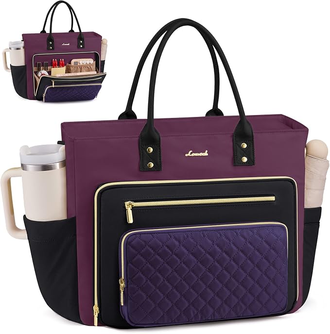 LOVEVOOK Bolso de Profesora para Mujer, Bolso de Mano para Trabajo,...