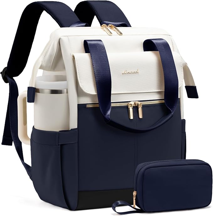 LOVEVOOK Mochila para laptop, mochila de trabajo convertible bolso con puerto USB, Colorido