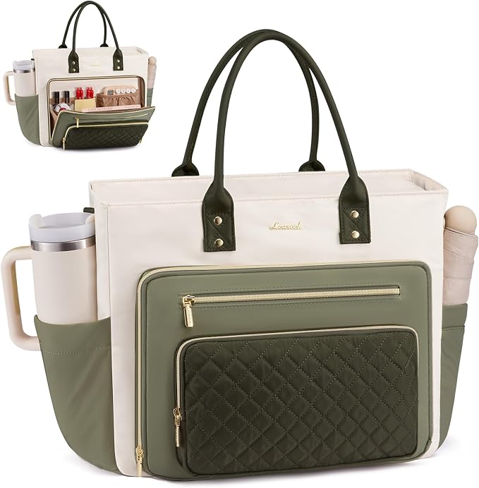 LOVEVOOK Bolso de Profesora para Mujer, Bolso de Mano para Trabajo,...