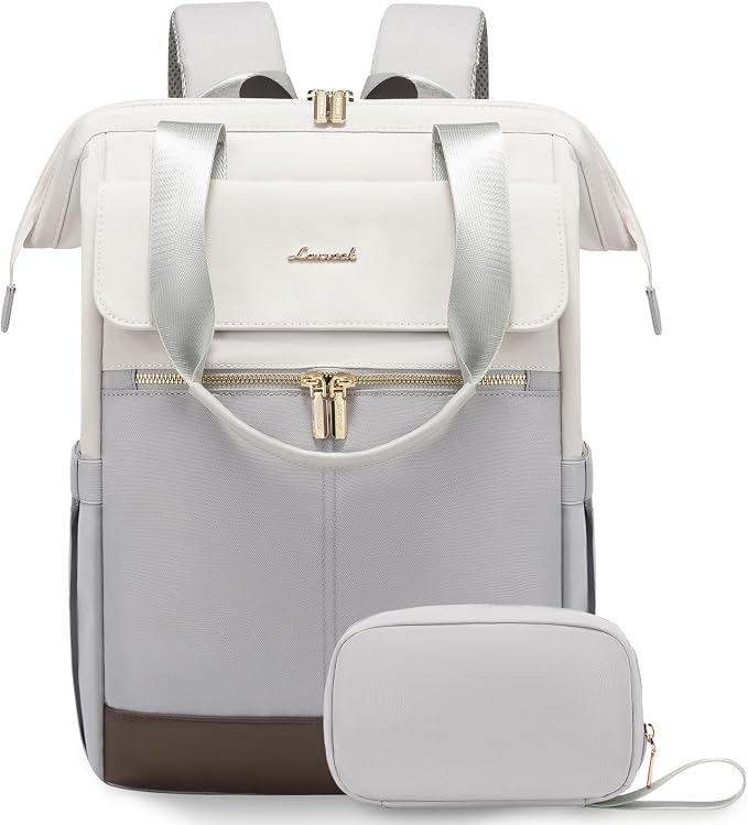 LOVEVOOK Mochila para laptop, mochila de trabajo convertible bolso con puerto USB, Colorido