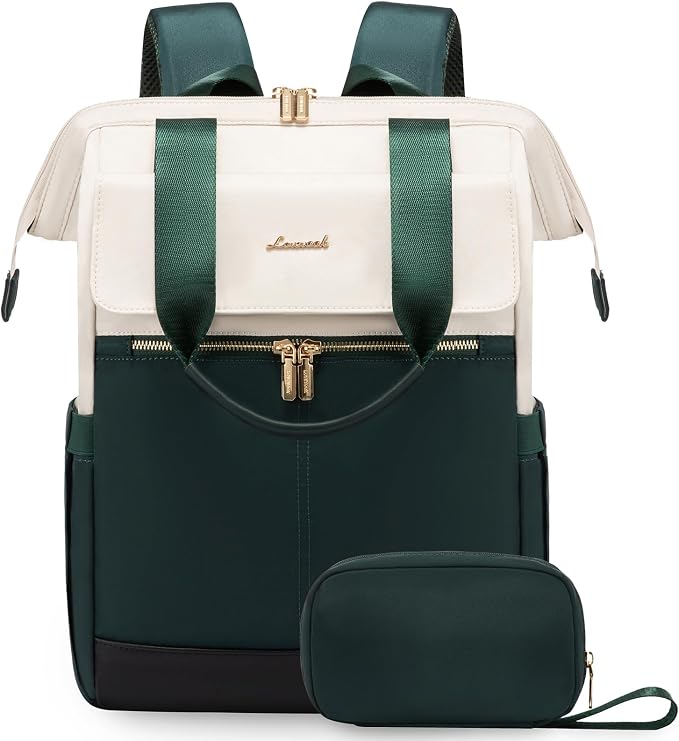 LOVEVOOK Mochila para laptop, mochila de trabajo convertible bolso con puerto USB, Colorido