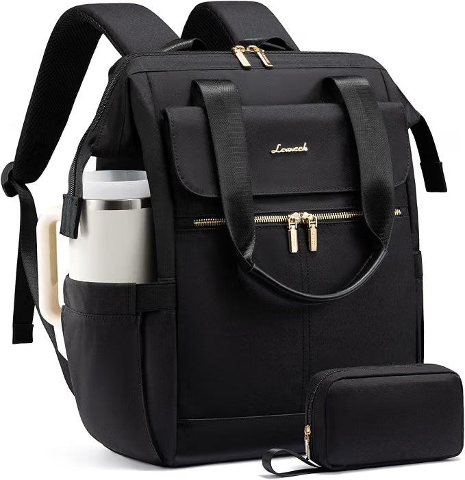 LOVEVOOK Mochila para laptop, mochila de trabajo convertible bolso con puerto USB, Colorido