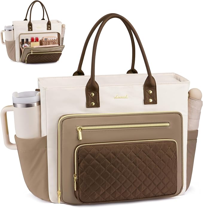 LOVEVOOK Bolso de Profesora para Mujer, Bolso de Mano para Trabajo,...