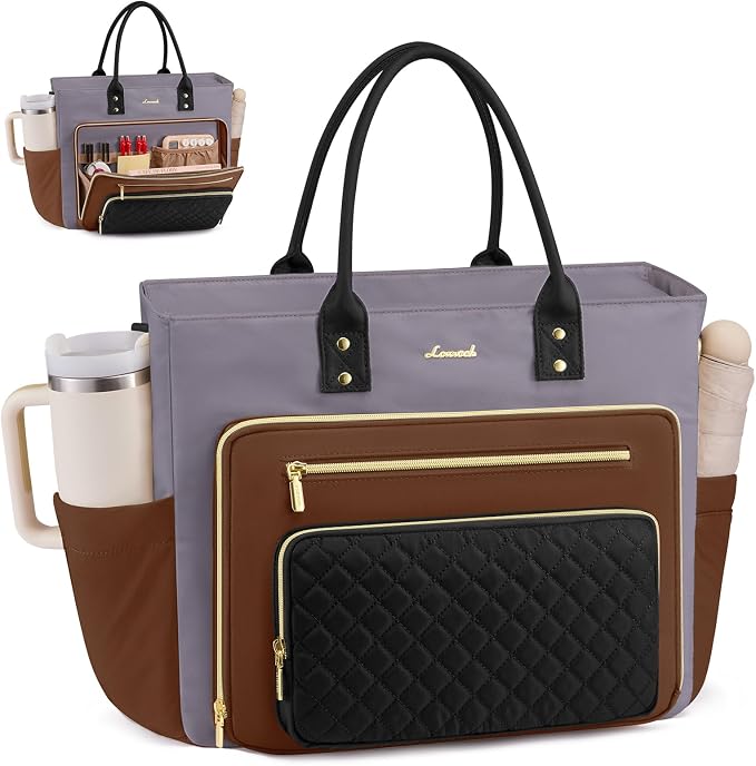 LOVEVOOK Bolso de Profesora para Mujer, Bolso de Mano para Trabajo,...