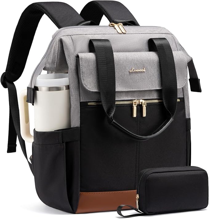 LOVEVOOK Mochila para laptop, mochila de trabajo convertible bolso con puerto USB, Colorido