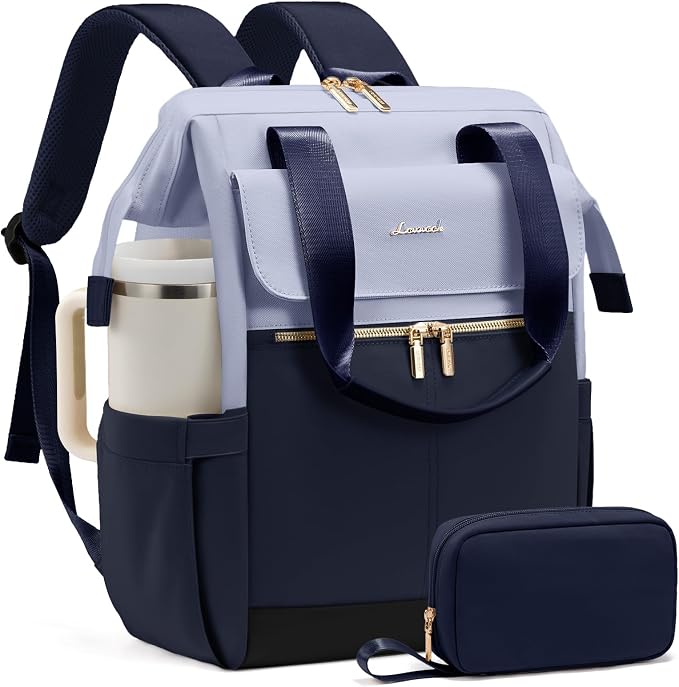 LOVEVOOK Mochila para laptop, mochila de trabajo convertible bolso con puerto USB, Colorido