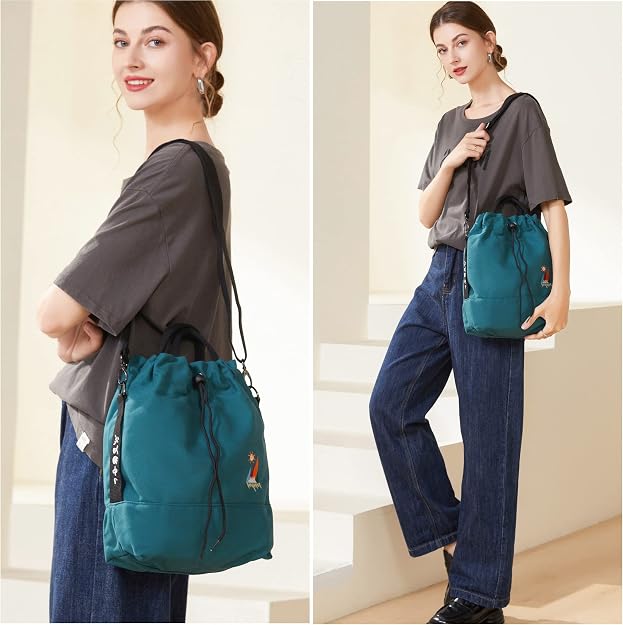 Bolso de mano de lona, bolso de hombro informal, bolso de trabajo, bolso cruzado con bordado de sol