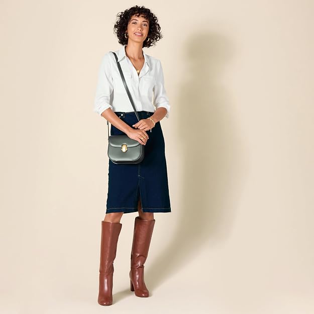 Amazon Essentials Bolso cruzado con solapa para mujer