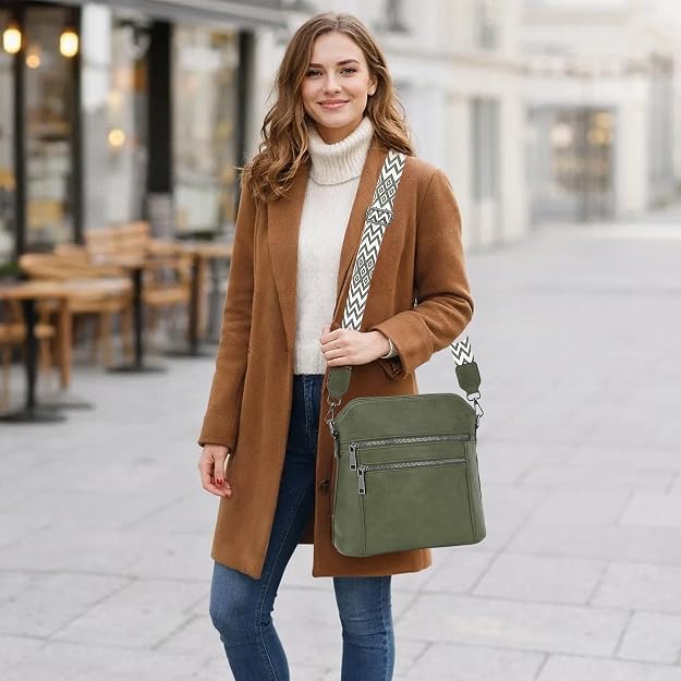 Bolso bandolera TANTOMI para mujer: bolso de mano de piel sintética