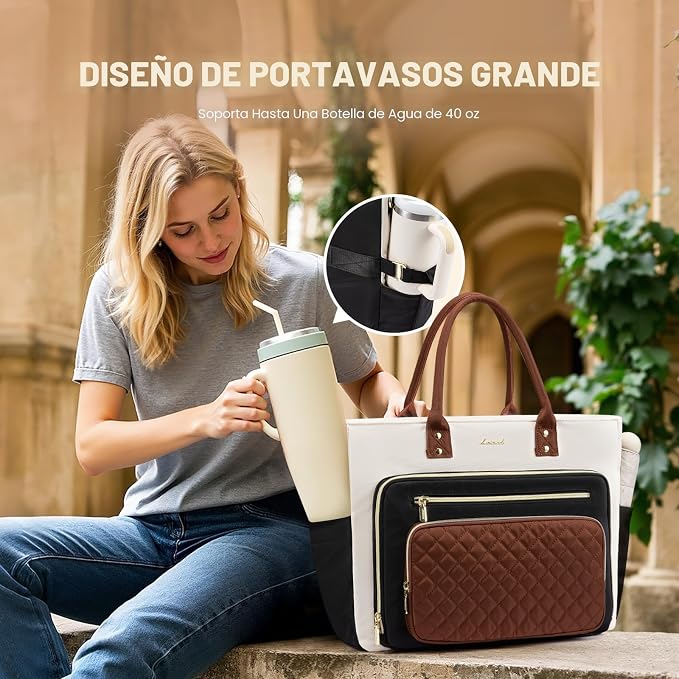 LOVEVOOK Bolso de Profesora para Mujer, Bolso de Mano para Trabajo,...