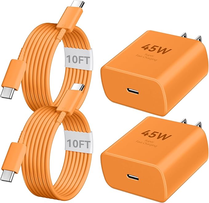 Cargador para iPhone 17, 16, 15 Pro Max, carga rápida, cargador USB C de 45 W, cable de carga rápida de 3 metros