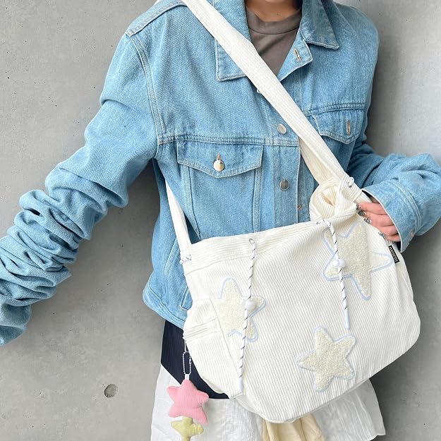 Bolso de mano con forma de estrella, diseño de mensajero estético, bolso de mano de gran capacidad, bolso de hombro casual cruzado