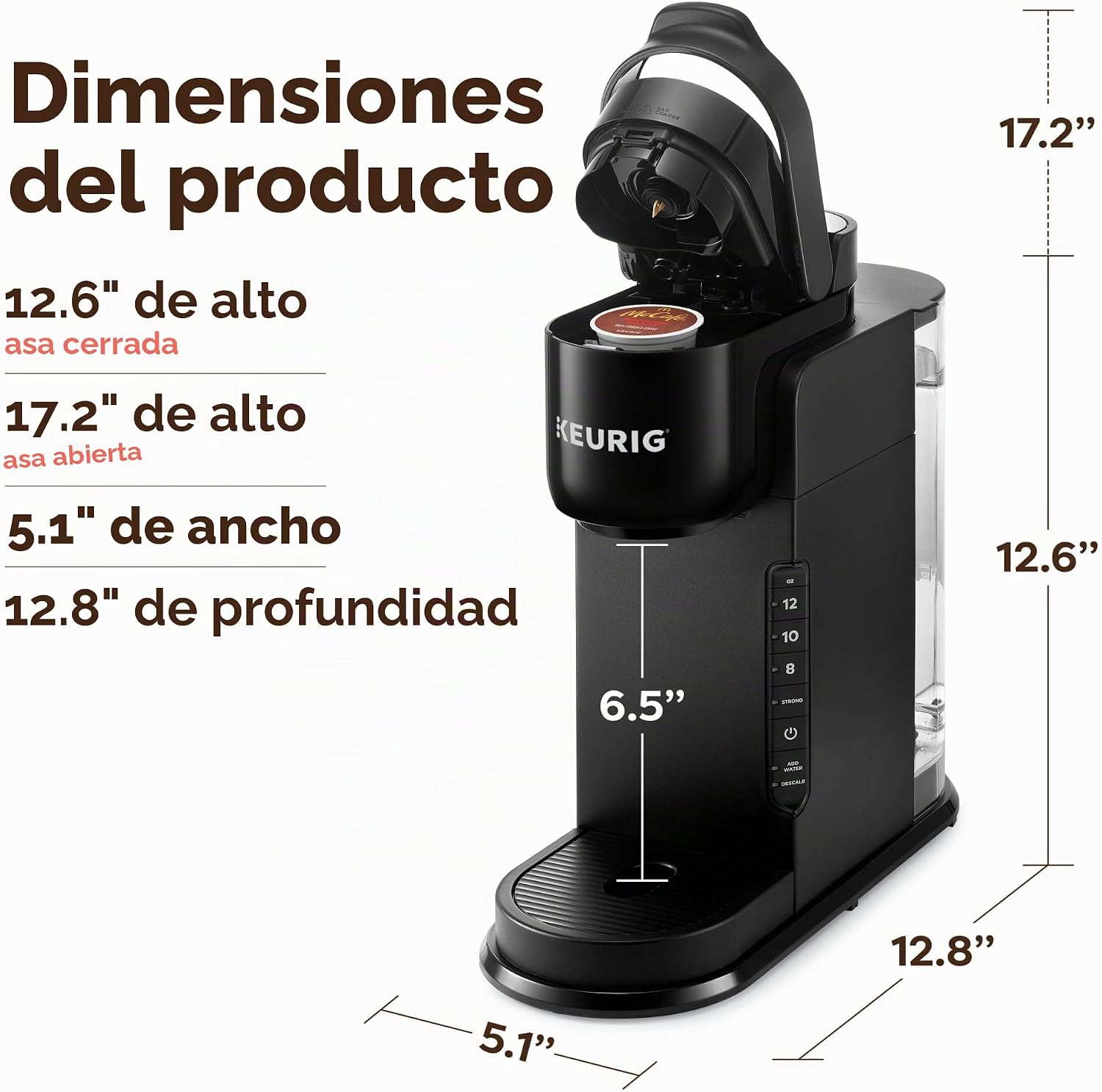 Keurig K-Express Cafetera de Una Sola Porción – Opción de Preparación Fuerte, Depósito de 42oz