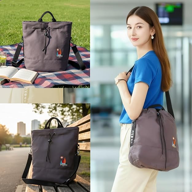 Bolso de mano de lona, bolso de hombro informal, bolso de trabajo, bolso cruzado con bordado de sol