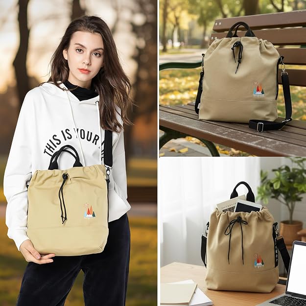 Bolso de mano de lona, bolso de hombro informal, bolso de trabajo, bolso cruzado con bordado de sol