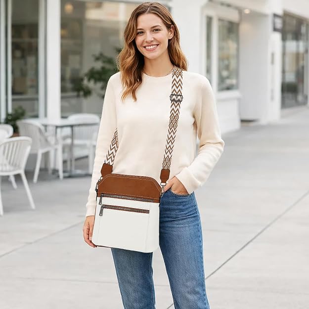 Bolso bandolera TANTOMI para mujer: bolso de mano de piel sintética
