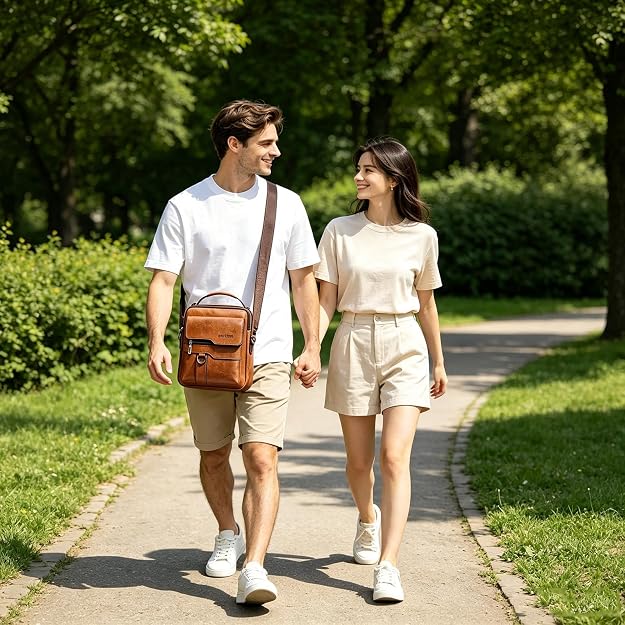 Bolsa de mensajero para hombres, bolso cruzado de hombro, cartera p...
