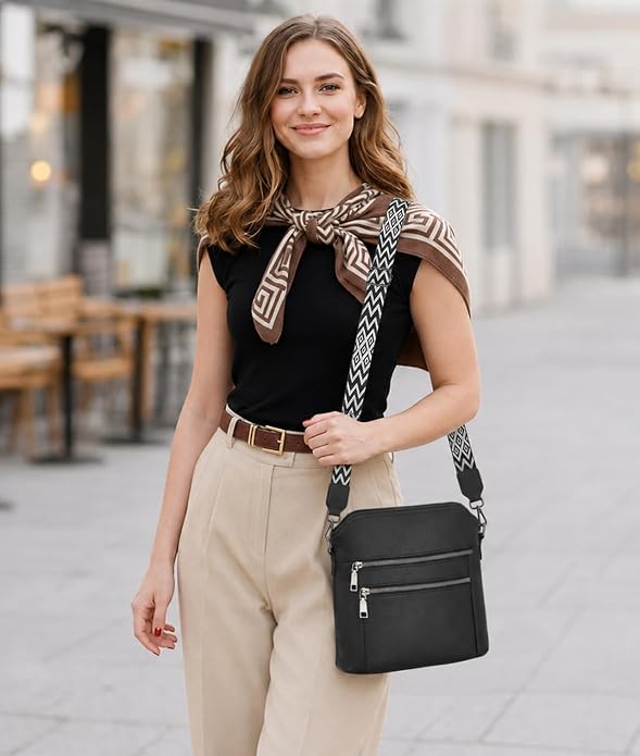Bolso bandolera TANTOMI para mujer: bolso de mano de piel sintética