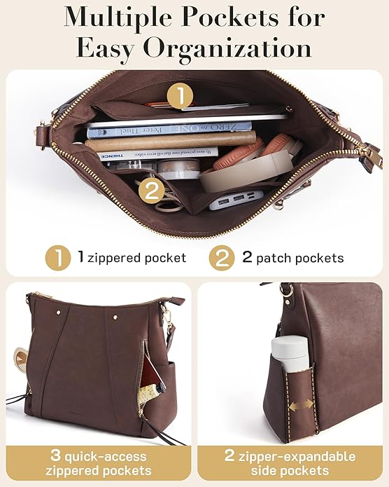 Missnine Bolso Hobo, bolso cruzado y bolso de hombro