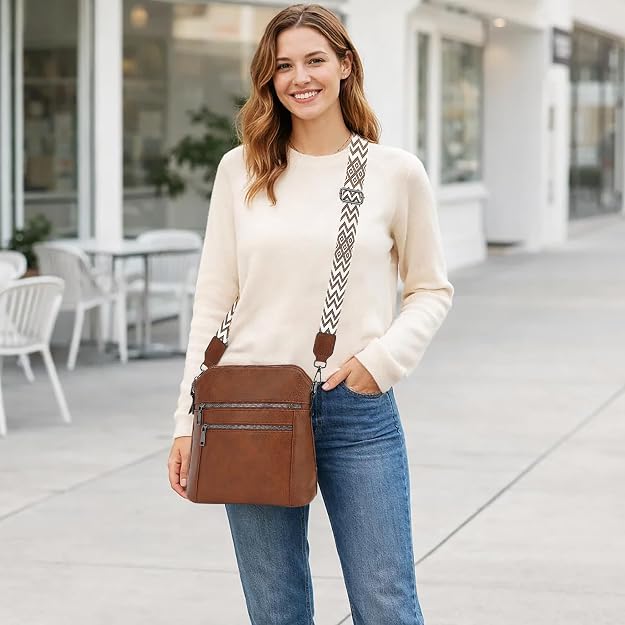 Bolso bandolera TANTOMI para mujer: bolso de mano de piel sintética