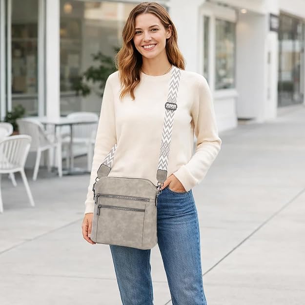 Bolso bandolera TANTOMI para mujer: bolso de mano de piel sintética