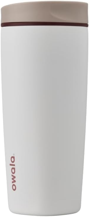 Owala SmoothSip Slider - Vaso de café de acero inoxidable con aisla...