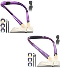 Glocusent Luz LED de lectura para el cuello, luz de libro para leer...