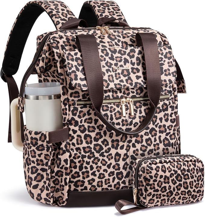 LOVEVOOK Mochila para laptop, mochila de trabajo convertible bolso con puerto USB, Colorido