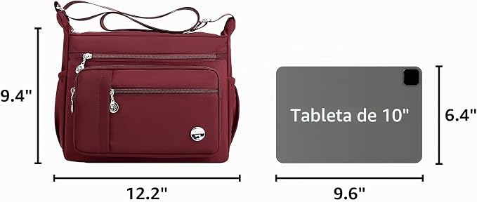 MINTEGRA Bolso de mano de hombro para mujer, espacioso bolso cruzado con múltiples bolsillos, bolso de mano a la moda con asa superior, L